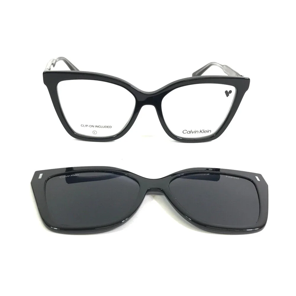 Calvin Klein Eyeglasses Frames CK24550MAG 001 SET N Black Silver 55-17-145